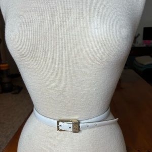 Vintage Ann Klein Belt size M White distressed